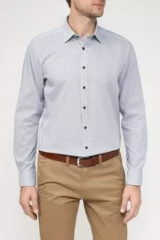 Хлопковая рубашка с мелким принтом Marvelis