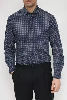 Хлопковая рубашка с мелким принтом Paul & Shark