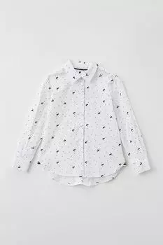 Хлопковая рубашка с принтом Junior Republic