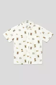 Хлопковая рубашка с принтом Mayoral