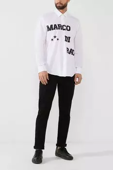 Хлопковая рубашка с принтом Regular fit MARCO DI RADI