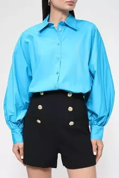 Хлопковая рубашка с пышными рукавами Piombo