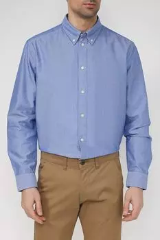 Хлопковая рубашка с воротником на пуговица Esprit Casual