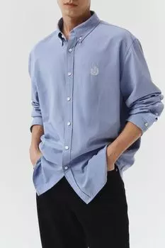 Хлопковая рубашка с воротником на пуговицах Dunst