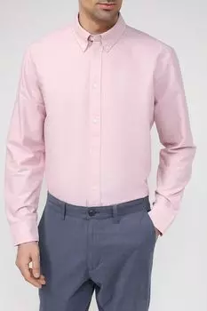 Хлопковая рубашка с воротником на пуговицах Esprit Casual