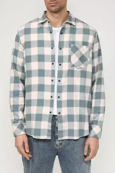 Хлопковая рубашка стандартного кроя в клетку BOSS