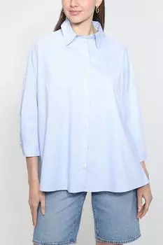 Хлопковая рубашка свободного кроя Emme Marella