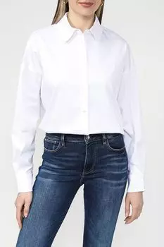 Хлопковая рубашка свободного кроя Guess