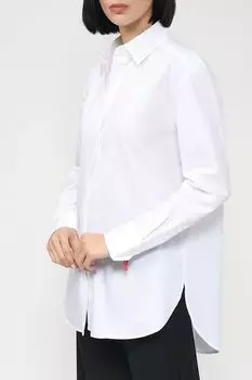 Хлопковая рубашка свободного кроя HUGO