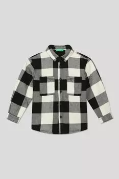 Хлопковая рубашка в клетку Benetton