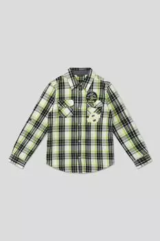 Хлопковая рубашка в клетку Guess