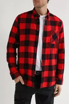 Хлопковая рубашка в клетку HUGO