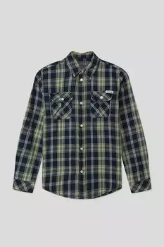 Хлопковая рубашка в клетку с карманами Guess