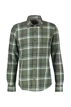 Хлопковая рубашка в клетку с карманом LERROS