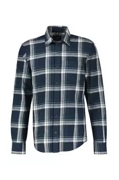 Хлопковая рубашка в клетку с карманом LERROS