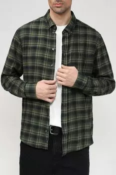 Хлопковая рубашка в клетку с воротником на пуговицах Casual Friday