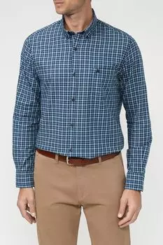 Хлопковая рубашка в мелкую клетку LERROS