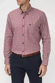 Хлопковая рубашка в мелкую клетку LERROS