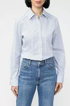 Хлопковая рубашка в полоску Marella