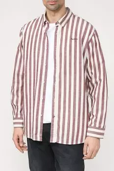 Хлопковая рубашка в полоску PEPE JEANS