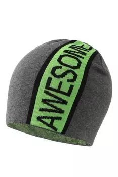 Хлопковая шапка бини с принтом Marhatter