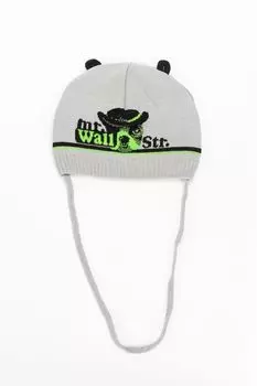 Хлопковая шапка на завязках с принтом Marhatter