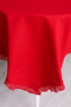 Хлопковая скатерть Lace Red COINCASA