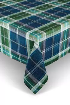 Хлопковая скатерть в клетку Cottage Green COINCASA
