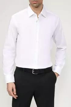 Хлопковая сорочка прямого кроя BOSS