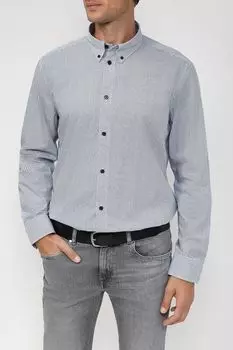 Хлопковая сорочка с мелким принтом Esprit Casual