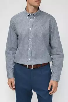 Хлопковая сорочка с мелким принтом Esprit Casual