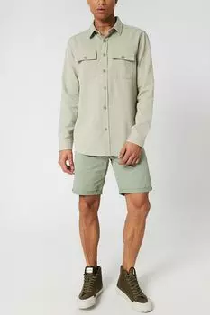 Хлопковая сорочка с накладными карманами Loft