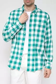 Хлопковая сорочка в клетку Esprit Edc