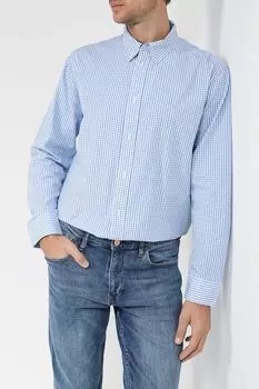 Хлопковая сорочка в мелкую клетку Esprit Casual