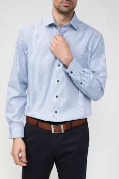 Хлопковая сорочка в мелкую полоску Olymp