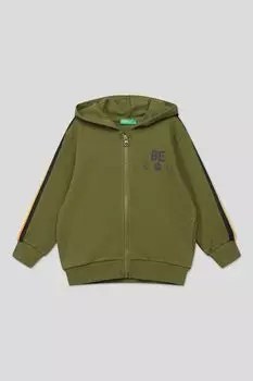 Хлопковая толстовка на молнии Benetton