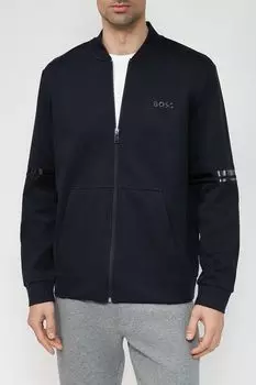 Хлопковая толстовка на молнии BOSS