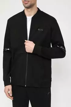 Хлопковая толстовка на молнии BOSS