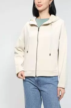 Хлопковая толстовка на молнии с капюшоном QUO