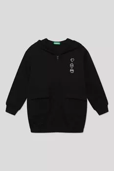 Хлопковая толстовка с накладными карманами Benetton