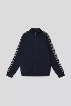 Хлопковая толстовка с отделкой с логотипами Guess