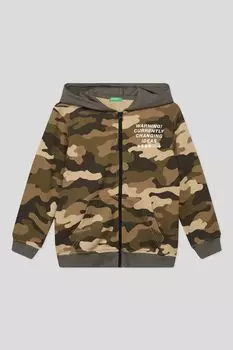 Хлопковая толстовка с принтом Benetton