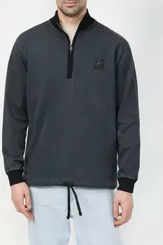 Хлопковая толстовка с воротником на молнии Loft