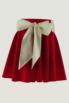 Хлопковая юбка с поясом-бантом EVIKA KIDS