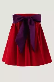 Хлопковая юбка с поясом-бантом EVIKA KIDS