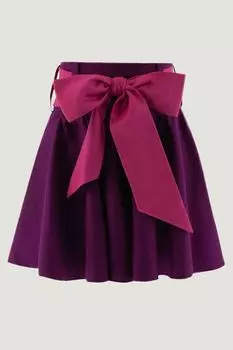 Хлопковая юбка с поясом-бантом EVIKA KIDS