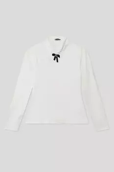 Хлопковая водолазка с бантом Choupette