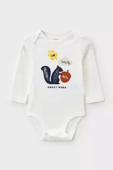 Хлопковое боди с принтом Carter's