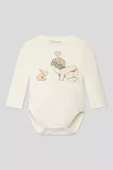 Хлопковое боди с принтом Choupette