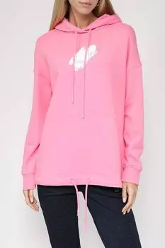 Хлопковое худи на кулиске с принтом COLORPLAY